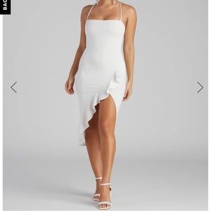 Windsor Add Some Flair Ruffle Detail Midi Dress